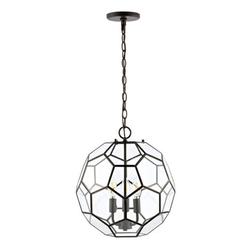 Bee 13.5" Modern Bohemian Iron/Glass LED Pendant - JONATHAN Y